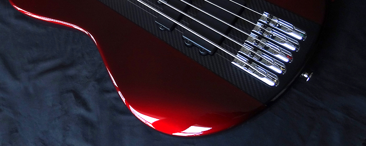 The Stage-I Bass | 5 strings, Candy Apple Red on carbon fiber finished core